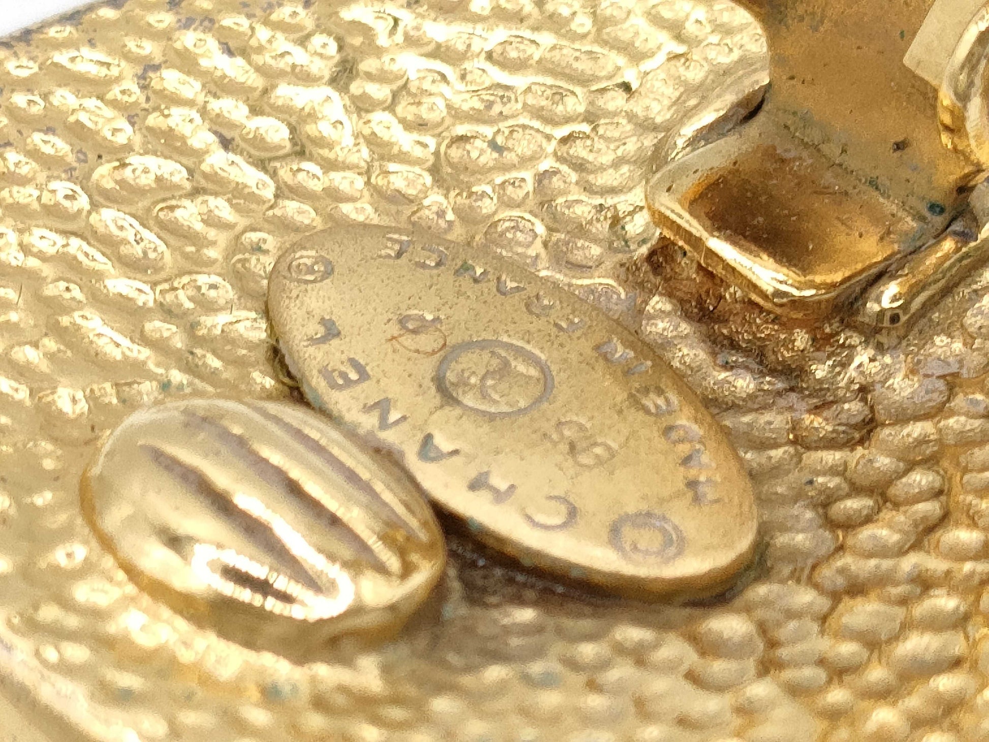 CHANEL Coco Mark Triangle Earrings GP Earrings