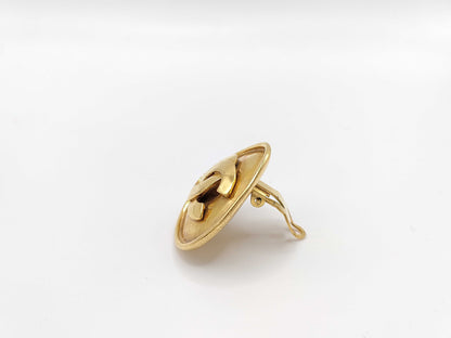 CHANEL Coco Mark Triangle Earrings GP Earrings