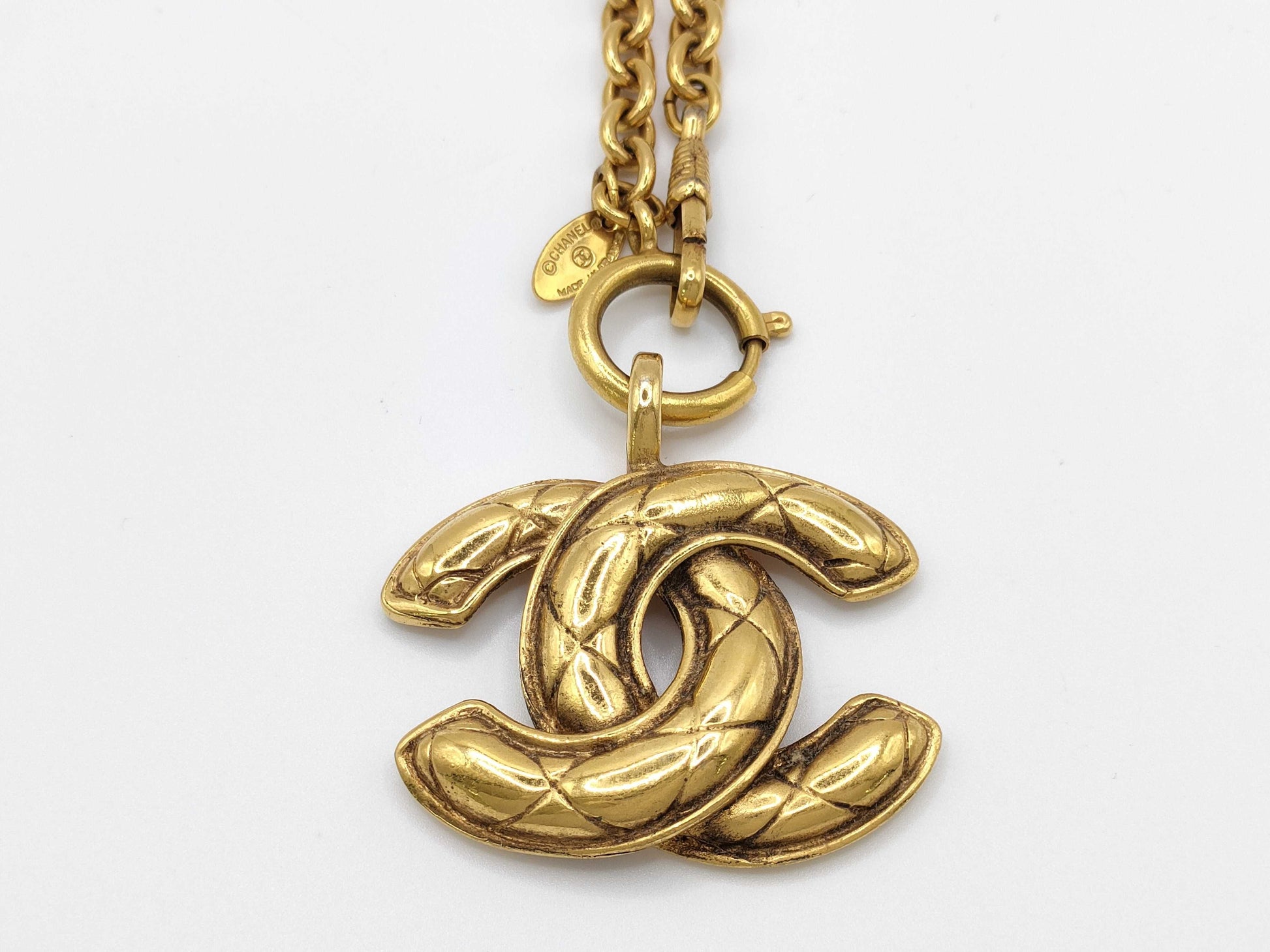 CHANEL Matelasse Coco Mark Necklace