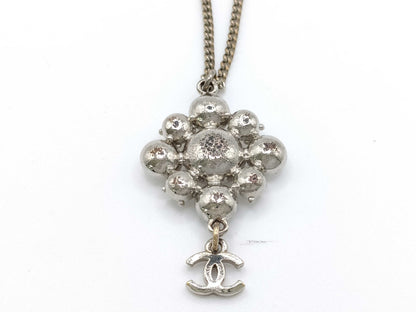 CHANEL Rhinestone Coco Mark Necklace