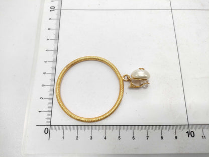 CHANEL Chanel Hoop Earrings with Pearl and Coco Mark