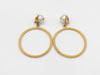 CHANEL Chanel Hoop Earrings with Pearl and Coco Mark