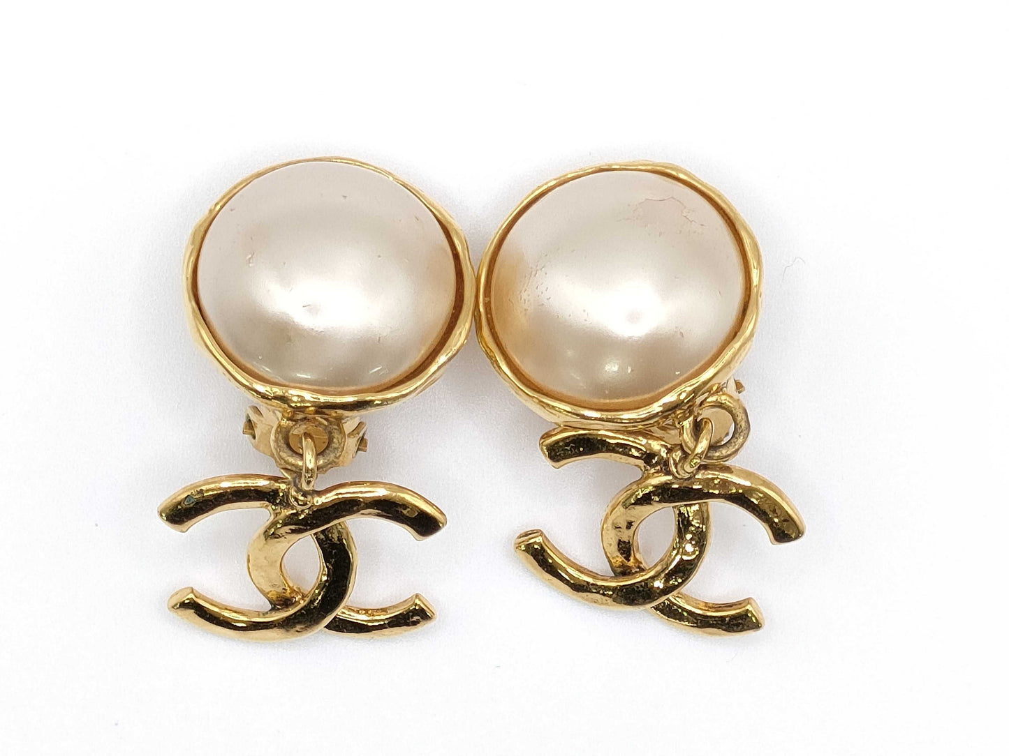 CHANEL Coco Mark Pearl Earrings
