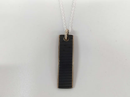 Tiffany & Co. Coin Edge Bar Necklace SV925 Titanium Necklace