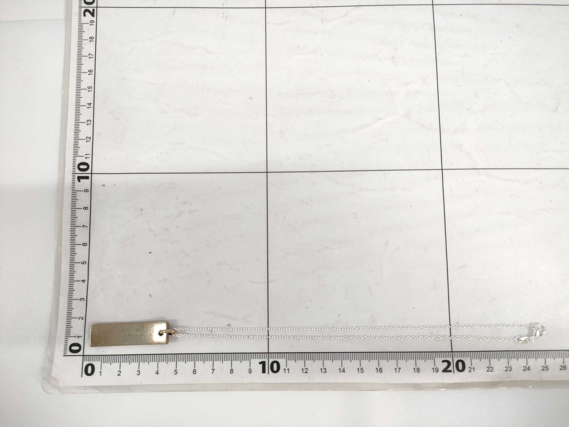 Tiffany & Co. Coin Edge Bar Necklace SV925 Titanium Necklace