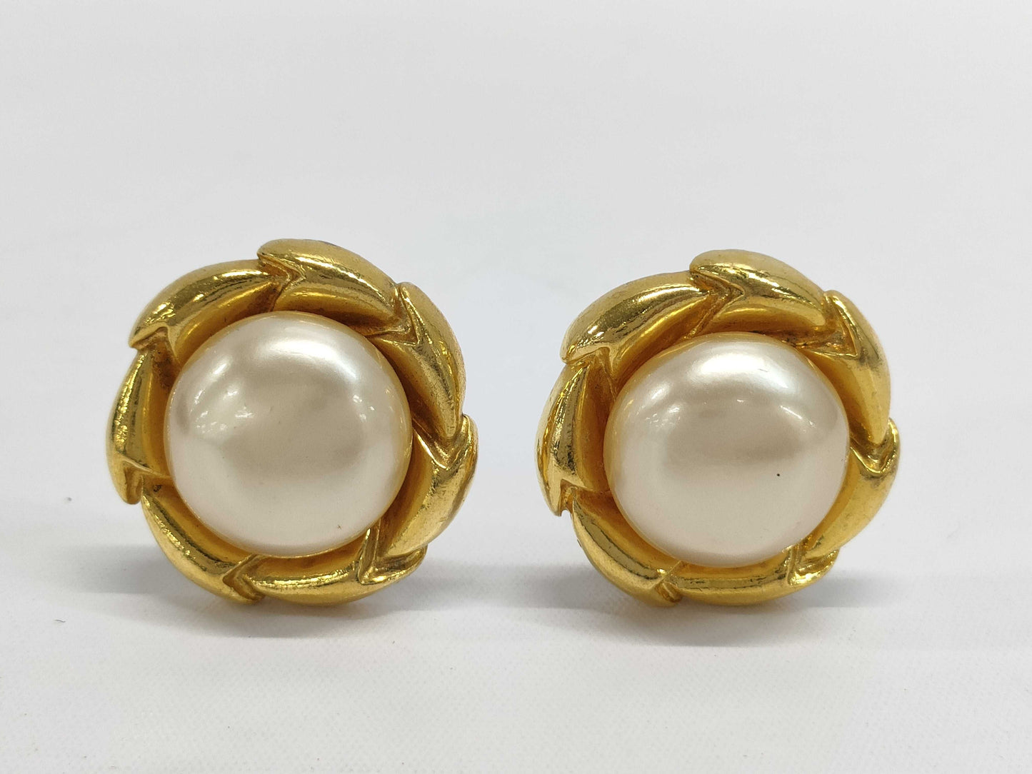 CHANEL Coco Mark Faux Pearl Earrings