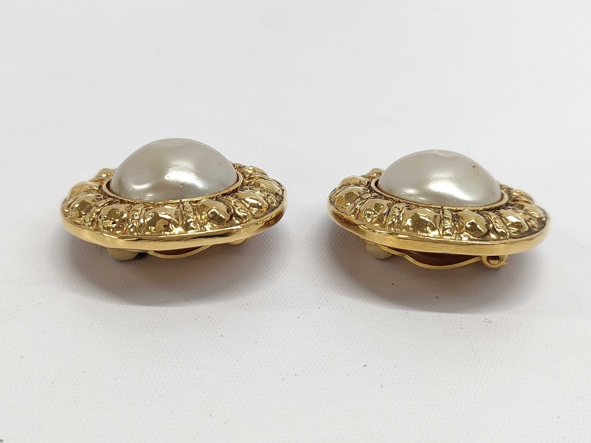 CHANEL Chanel Earrings GP Faux Pearl Earrings