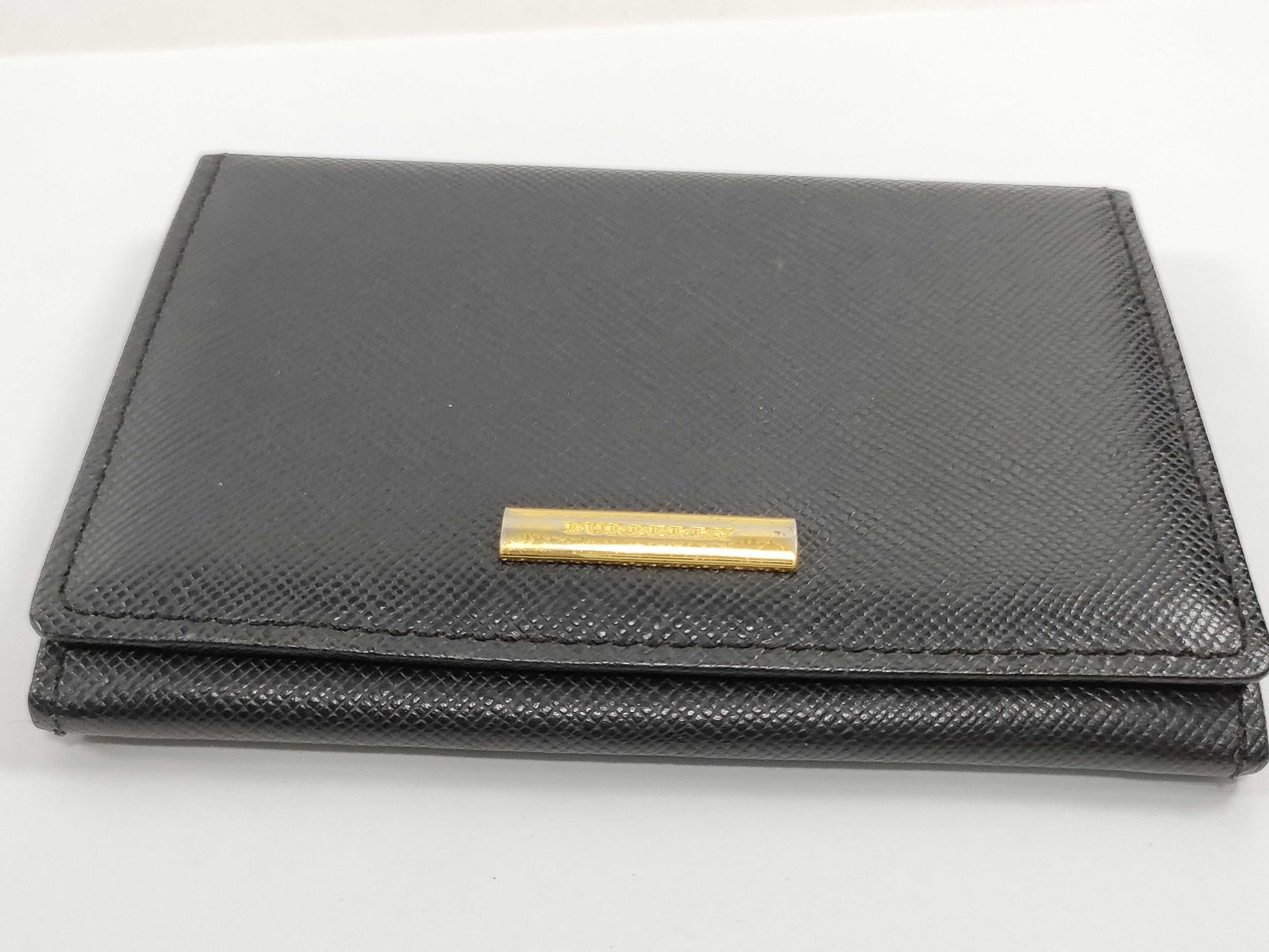 BURBERRY Black Card Case, Card Case, Pass Case, Business Card Case