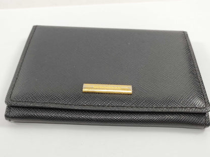 BURBERRY Black Card Case, Card Case, Pass Case, Business Card Case