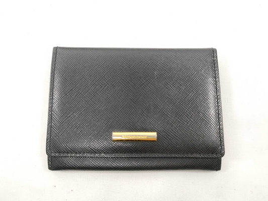 BURBERRY Black Card Case, Card Case, Pass Case, Business Card Case