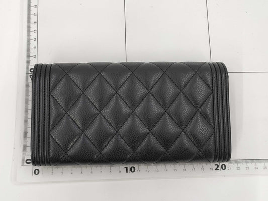 CHANEL Unused CHANEL Boy Chanel No. 29 Long Wallet in Black