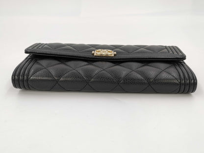 CHANEL Unused CHANEL Boy Chanel No. 29 Long Wallet in Black
