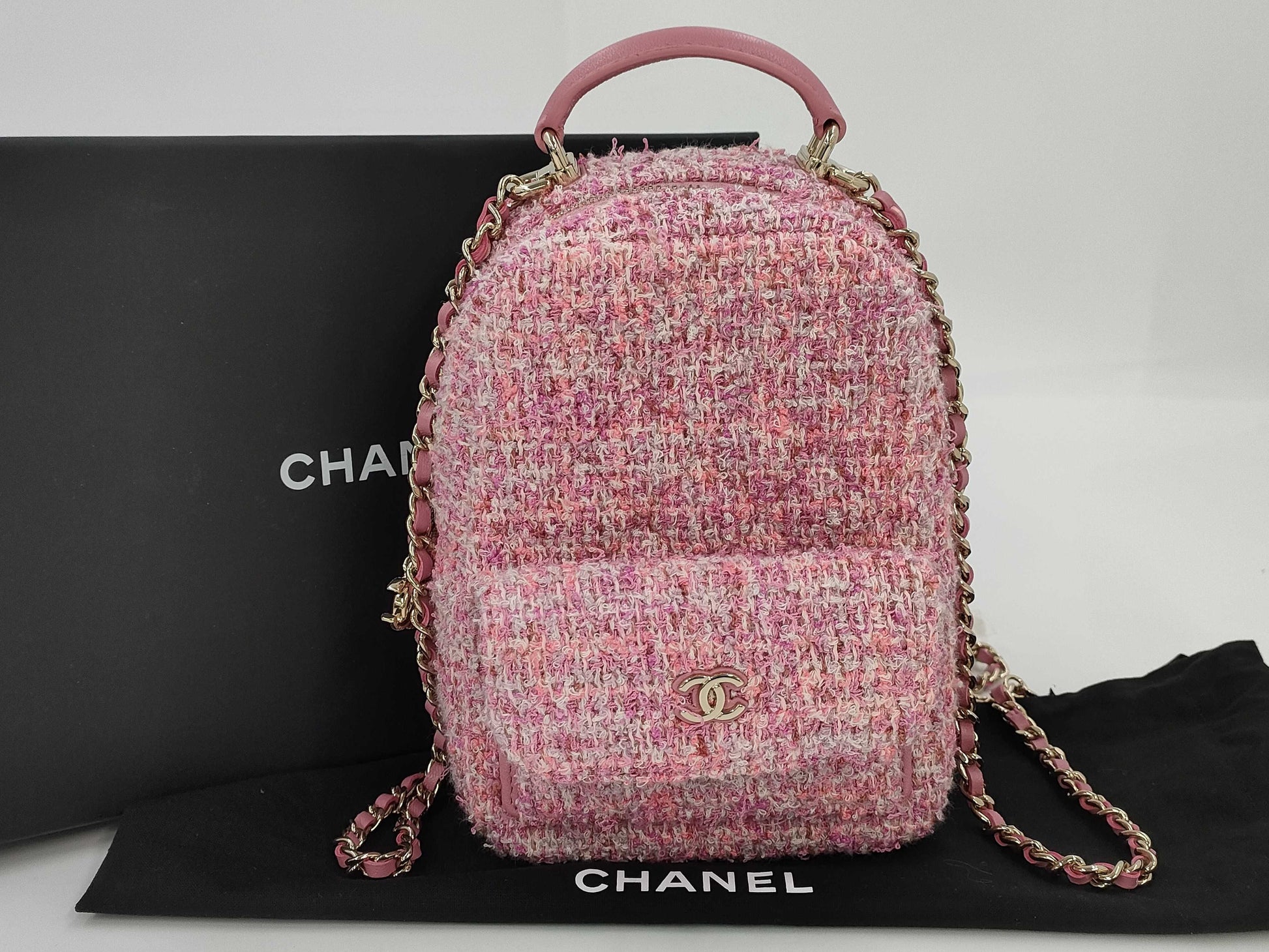 CHANEL CHANEL Tweed Backpack Backpack