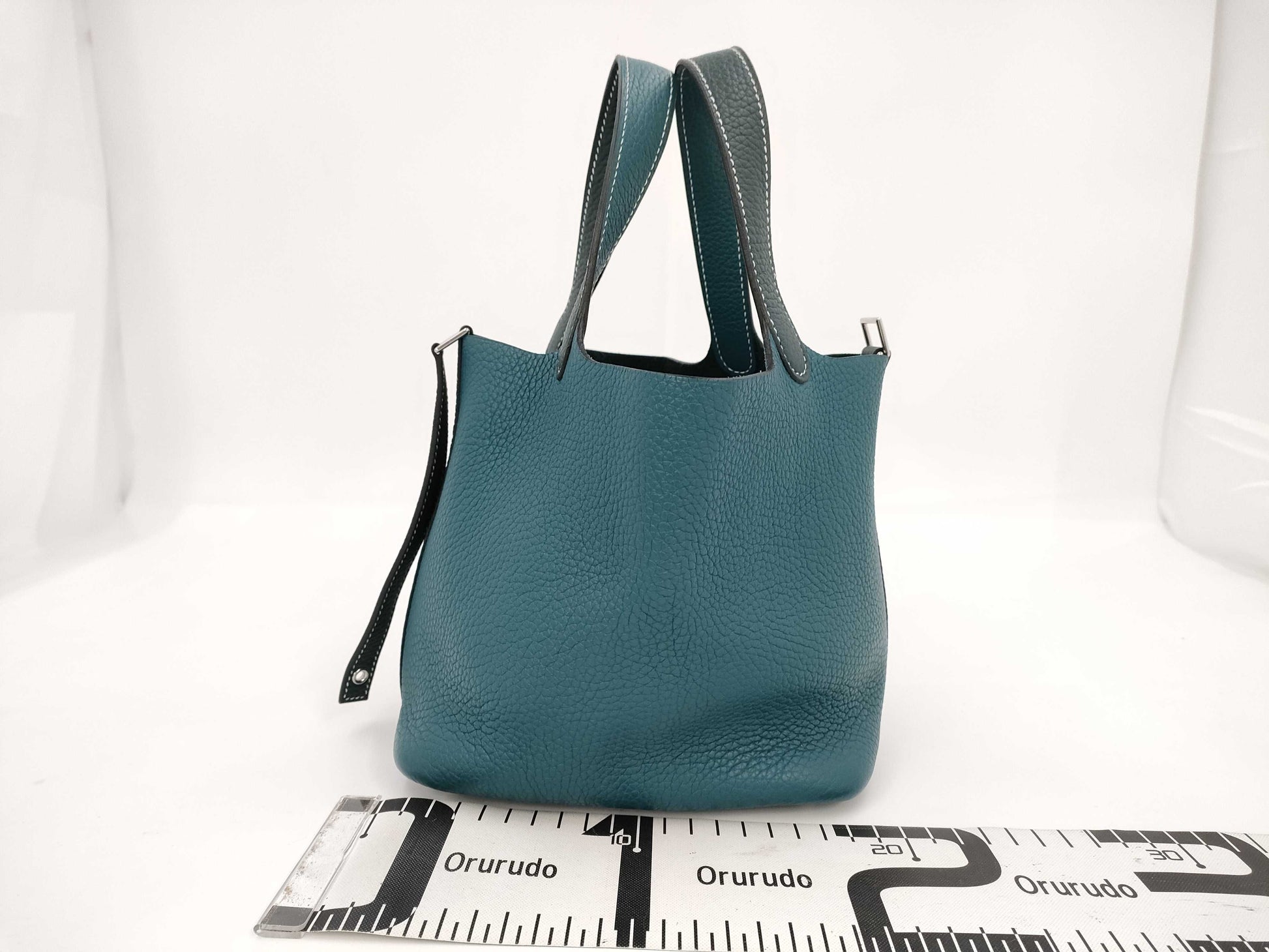 HERMES Picotin Lock PM Handbag with Z Stamp, Vert Bosphor x Vert Cypress