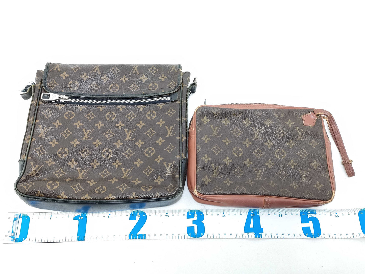 LOUIS VUITTON Monogram Louis Vuitton Macassar 2-Piece Set Second Bag