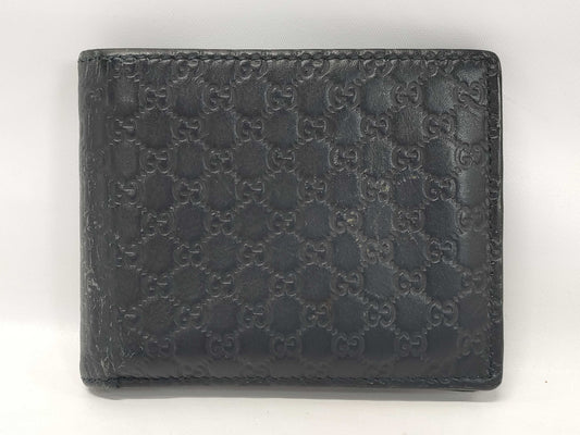 GUCCI Gucci Bifold Wallet Micro Guccissima Micro G Billfold