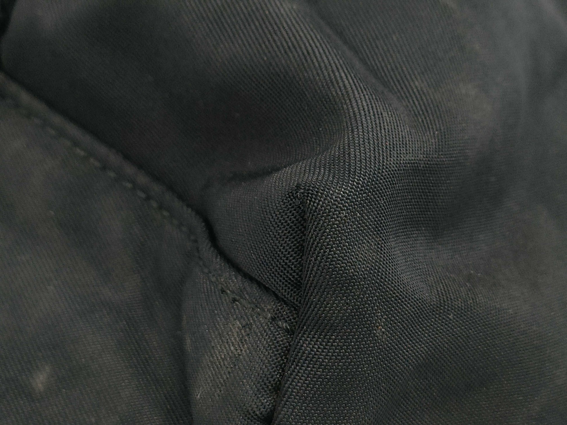 PRADA Prada Handbag Embroidered Nylon Black Tote Bag