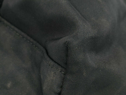 PRADA Prada Handbag Embroidered Nylon Black Tote Bag