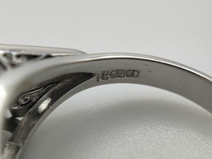 OP 2.63ct D 0.12ct PT900 7.2g Ring 