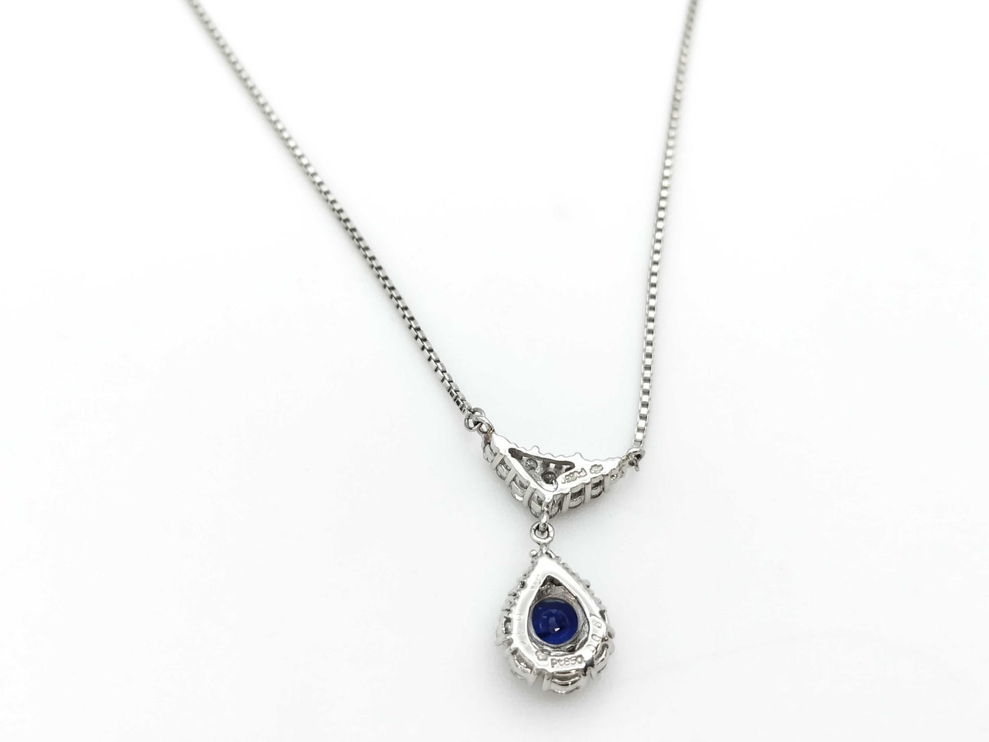 S 0.67ct D 0.61ct PT850 6.2g Necklace 
