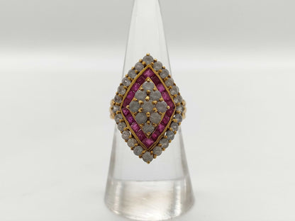 R1.70ct Clear Stone K18 8.2g Ring 