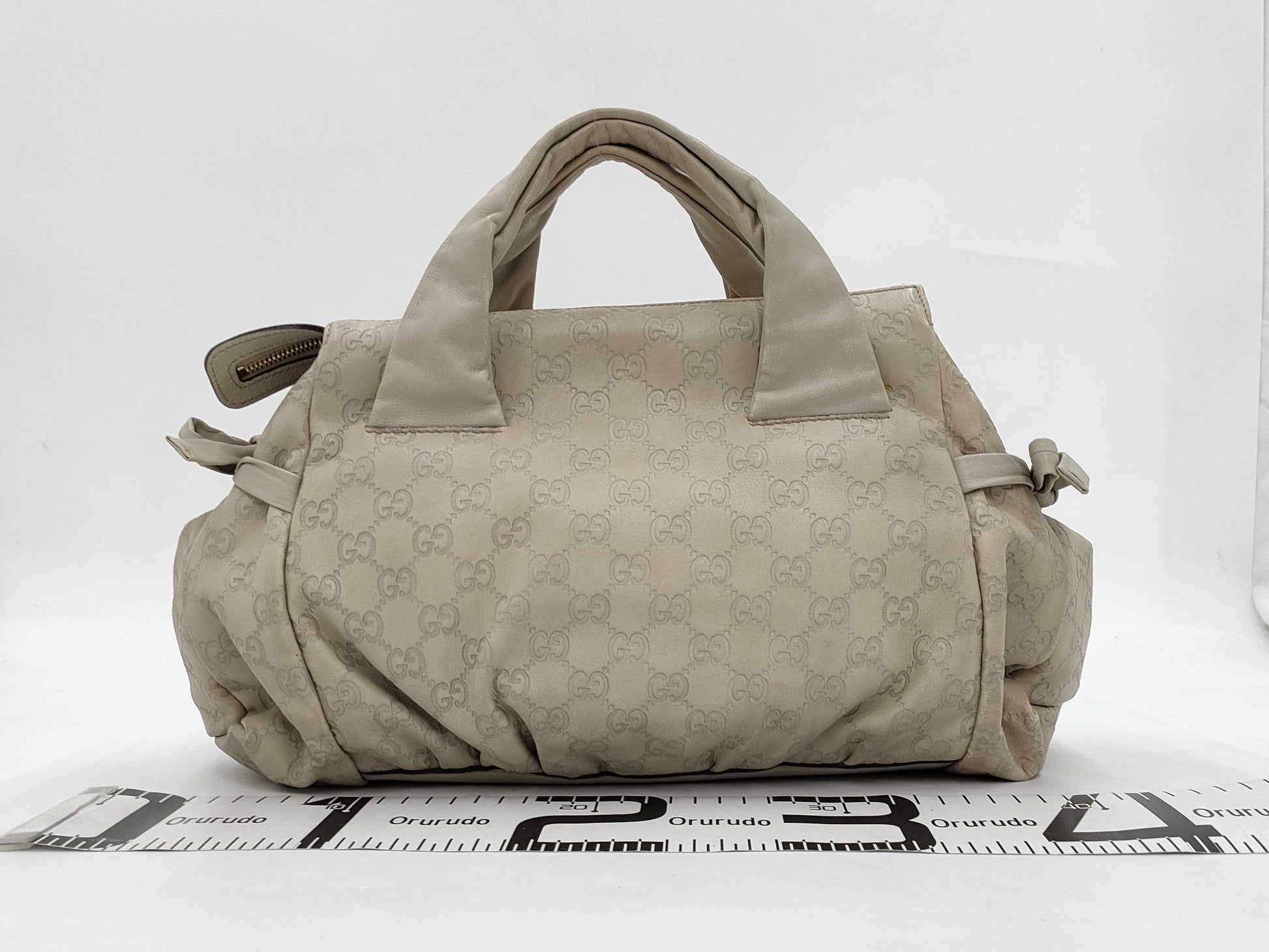 GUCCI GUCCI Hysteria Handbag GG Shimmer Leather Handbag