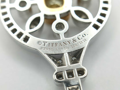 Tiffany & Co. Kaleidoscope Key YD 0.42ct Diamonds, PT950/AU750, 8.6g Necklace 