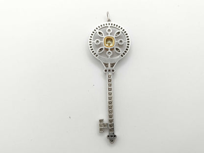 Tiffany & Co. Kaleidoscope Key YD 0.42ct Diamonds, PT950/AU750, 8.6g Necklace 