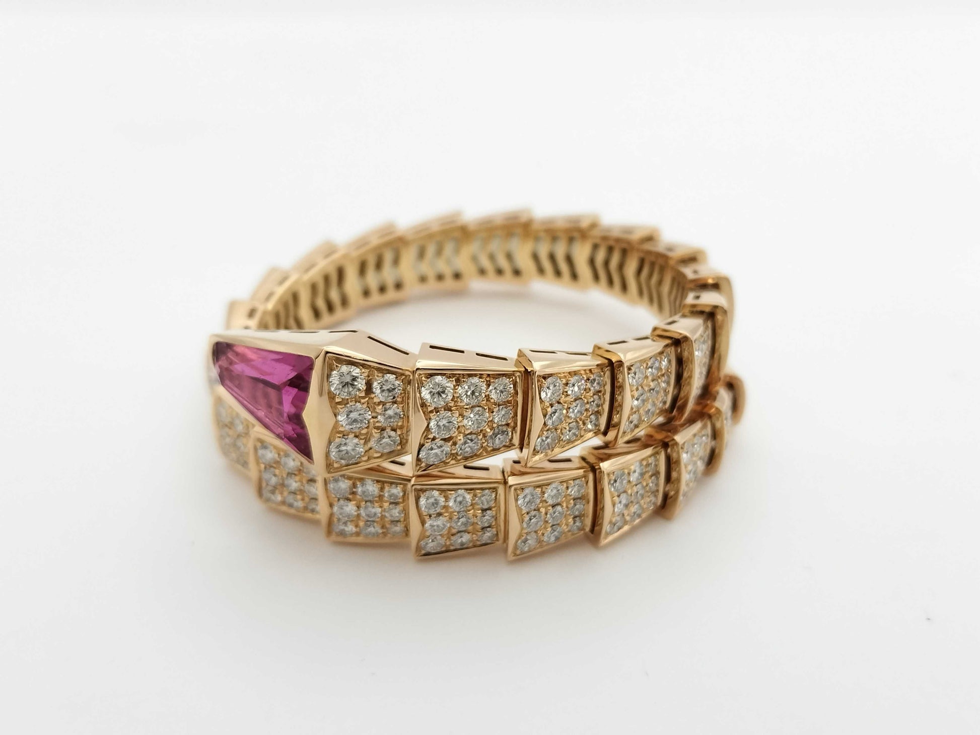 BVLGARI Serpenti S Bracelet with Diamonds, 750, 54.8g 