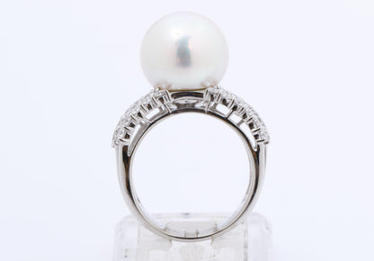 TASAKI Pearl Ring, 1.19ct, 13.3mm Diameter, PT900, 17.7g 