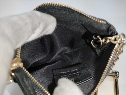 GUCCI Gucci Coin Case with Key Ring Guccissima Coin Case