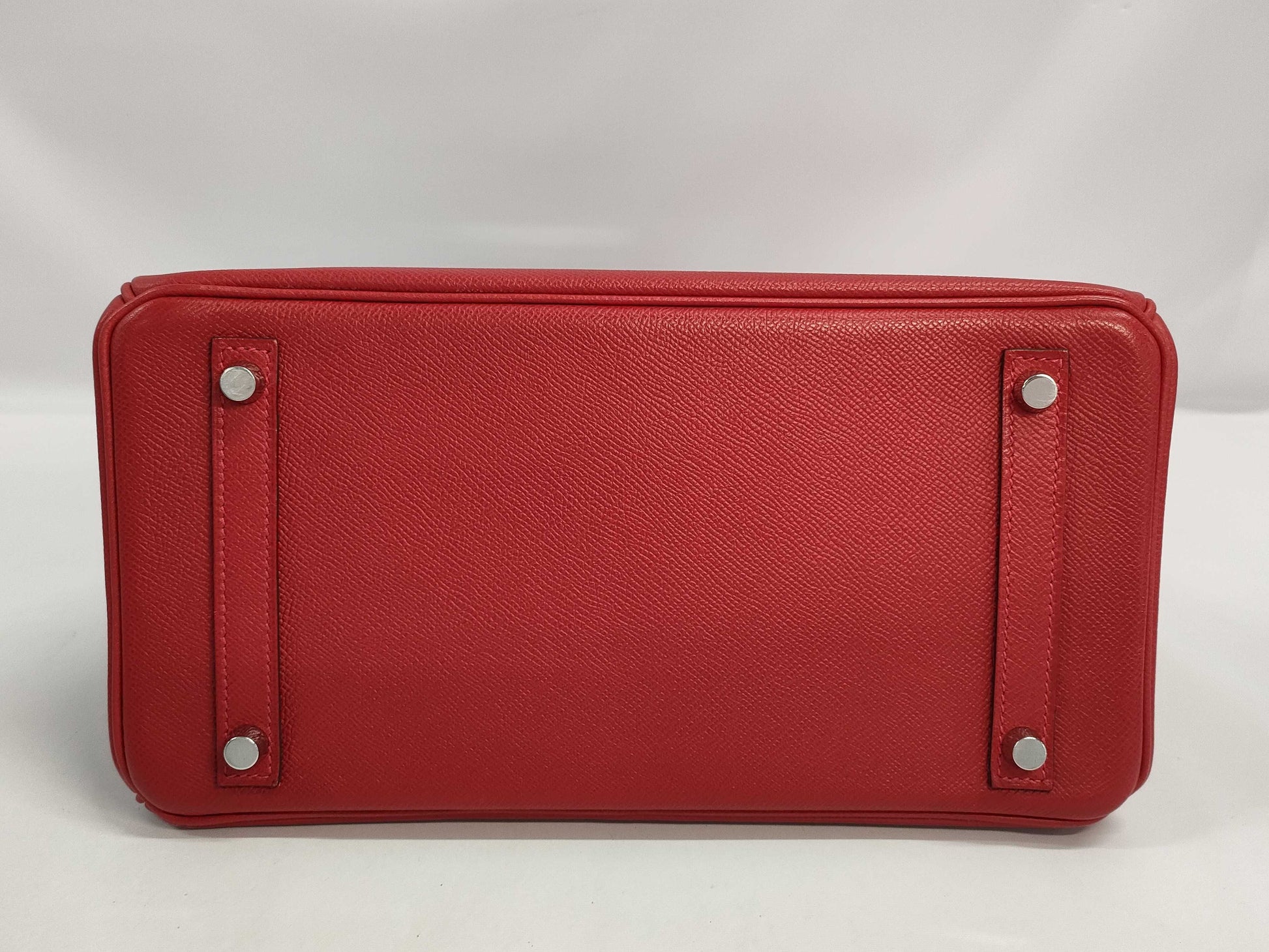 HERMES Birkin 30 Epson Rouge Cazac Handbag with Q Stamp