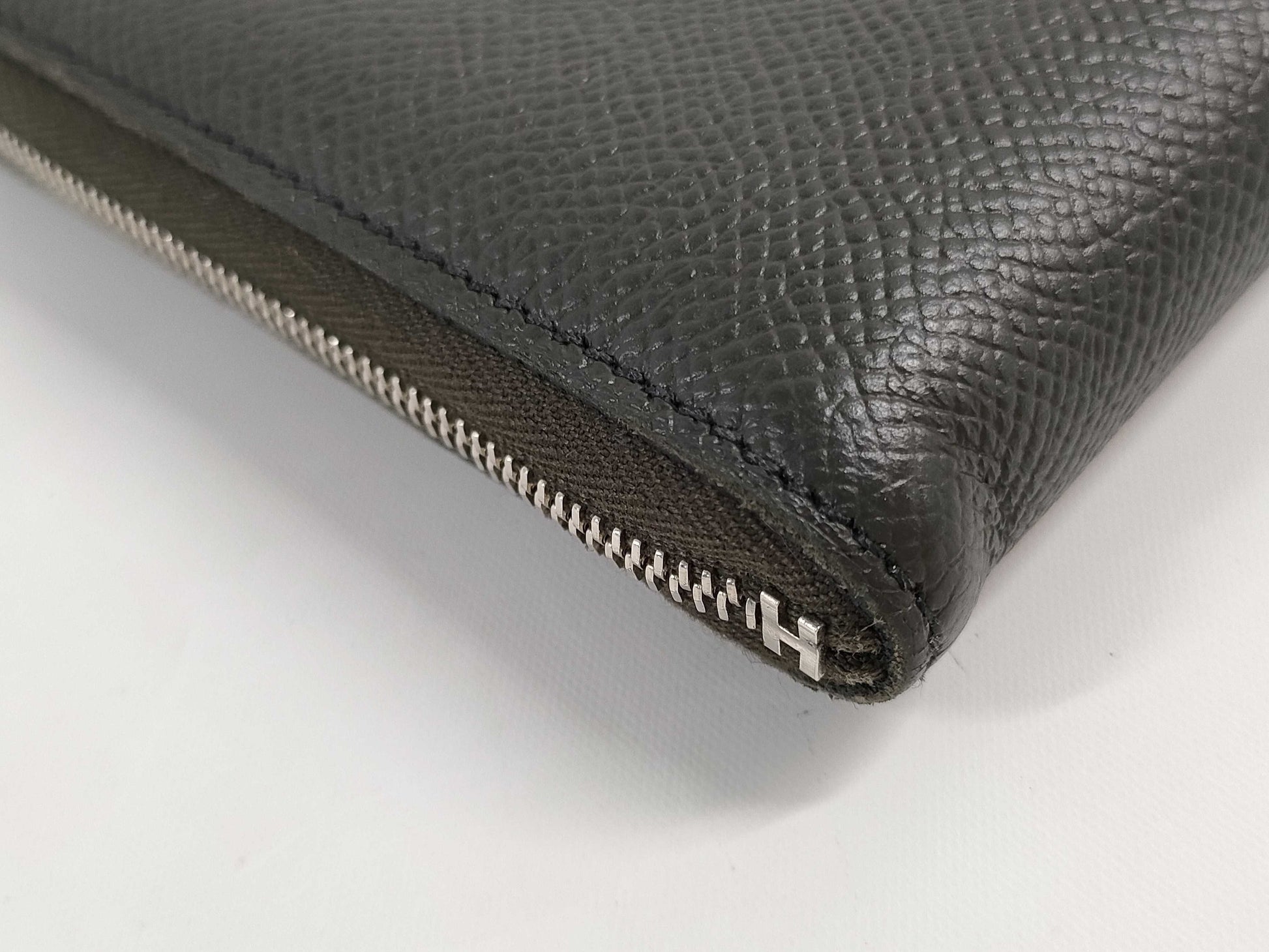 HERMES Zip Long Wallet A Stamp Wallet