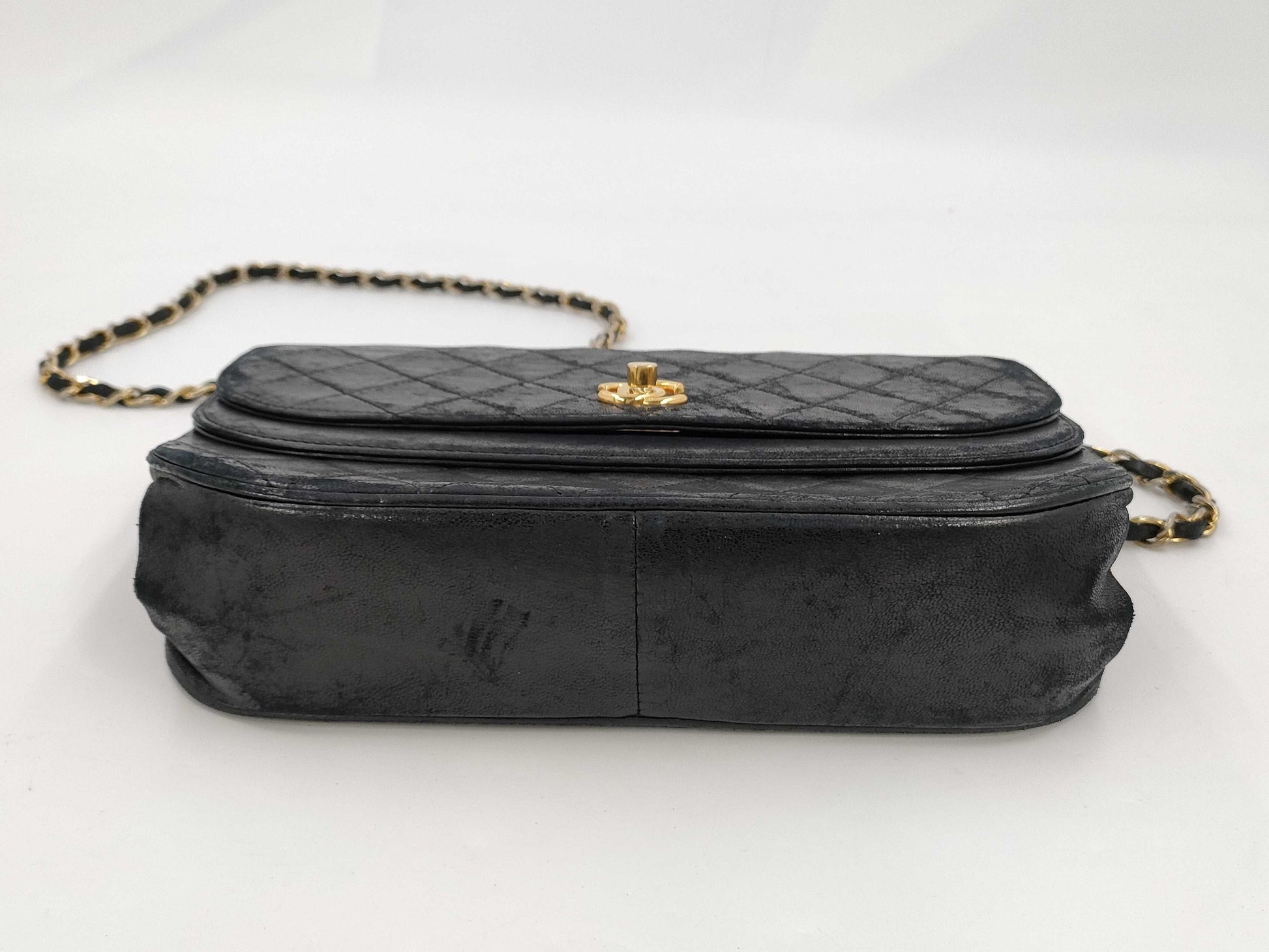 CHANEL CHANEL Double Flap Matelasse Shoulder Bag Lambskin Gold Hardware Shoulder Bag