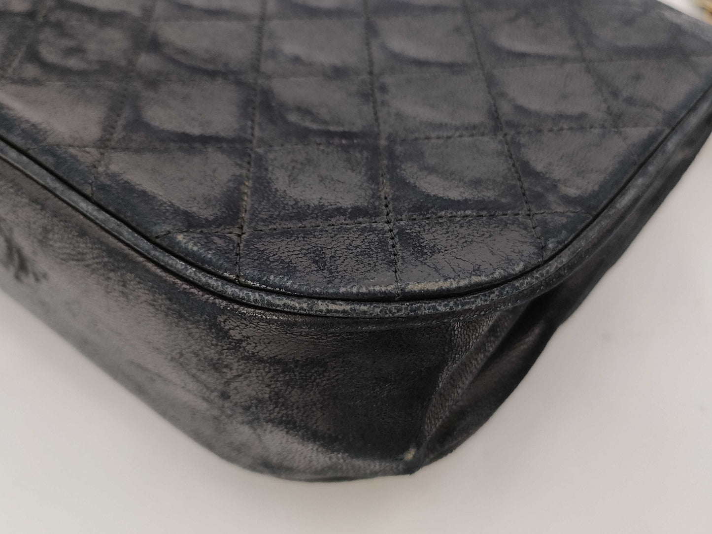 CHANEL CHANEL Double Flap Matelasse Shoulder Bag Lambskin Gold Hardware Shoulder Bag