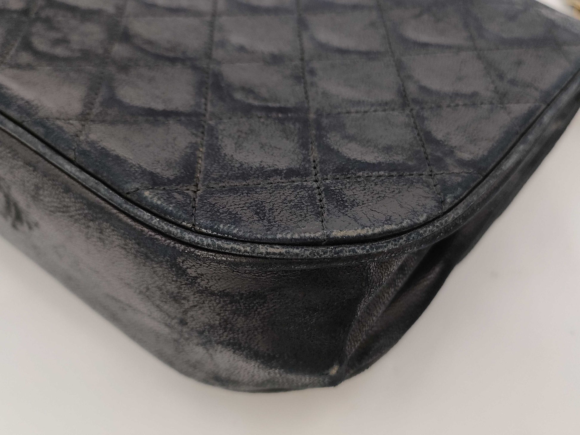 CHANEL CHANEL Double Flap Matelasse Shoulder Bag Lambskin Gold Hardware Shoulder Bag