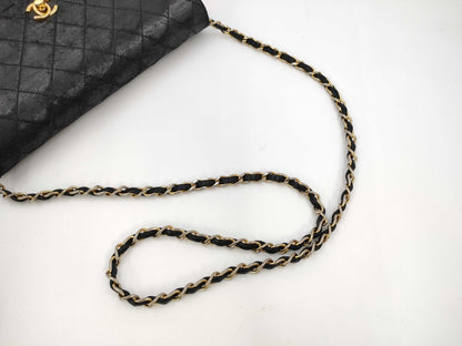 CHANEL CHANEL Double Flap Matelasse Shoulder Bag Lambskin Gold Hardware Shoulder Bag