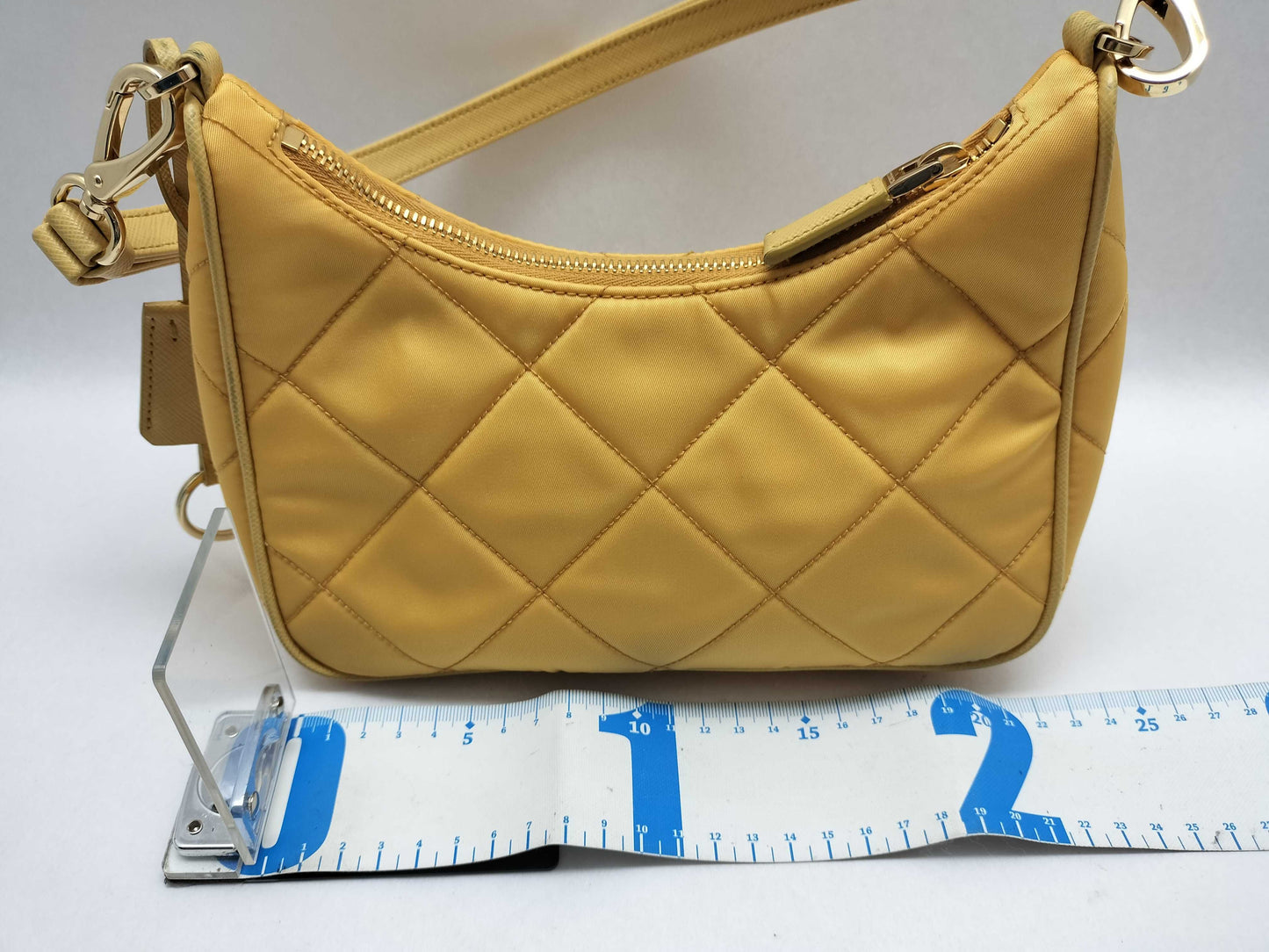PRADA PRADA Shoulder Bag 1BC204 Yellow Quilted Shoulder Bag