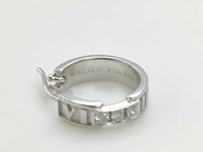 Tiffany & Co. Atlas 3PD White Gold AU750 3.0g 