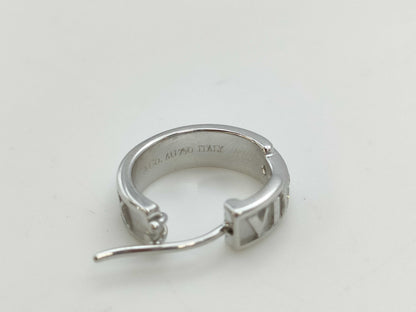 Tiffany & Co. Atlas 3PD White Gold AU750 3.0g 