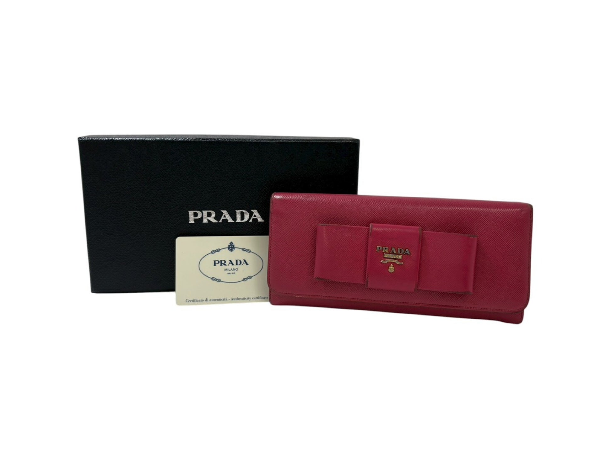 PRADA Ribbon Motif Long Wallet