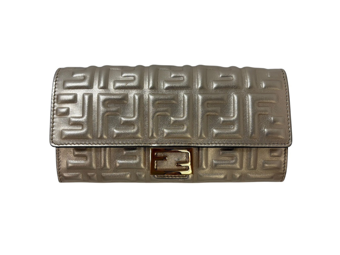 FENDI Pink Gold Long Wallet