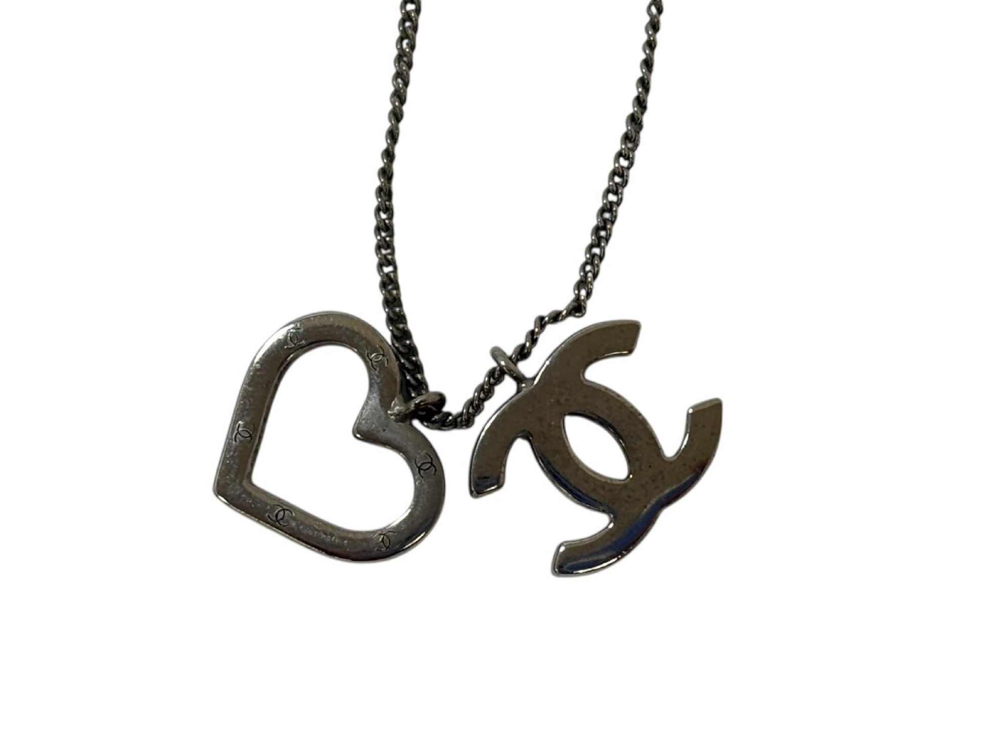 CHANEL Coco Mark Heart Necklace 04P Necklace