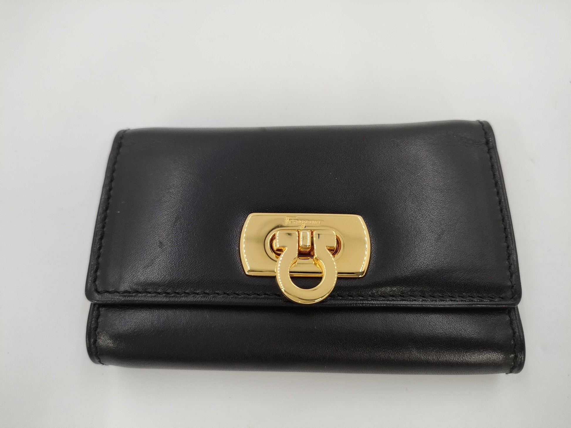 Salvatore Ferragamo Box Calf Key Case/Key Holder