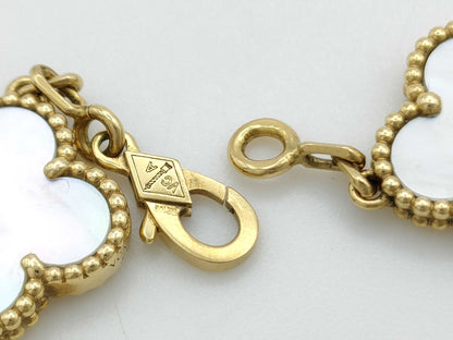 Van Cleef & Arpels Vintage Alhambra 5-Piece Mother-of-Pearl Bracelet/Bangle in Yellow Gold and Au750, 12.0g