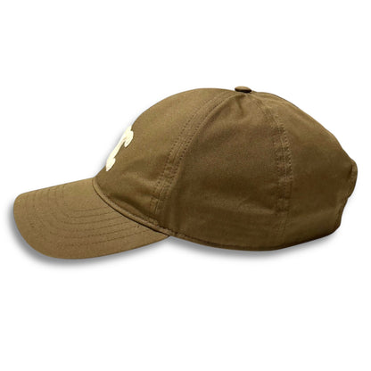 CELINE Triomphe Embroidered Baseball Cap, Cotton, Brown, Size L, Head Circumference: 59cm, Other Apparel