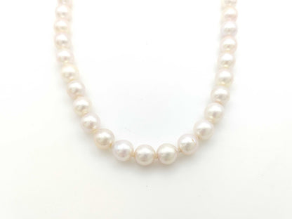 Pearl diameter approximately 7.5mm-7.8mm, Sterling Silver, 35.3g, Necklace 