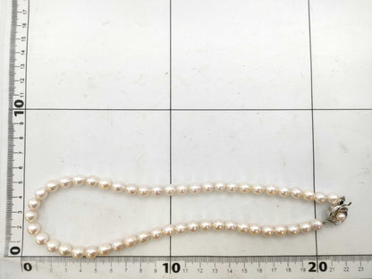 Pearl diameter approximately 7.5mm-7.8mm, Sterling Silver, 35.3g, Necklace 