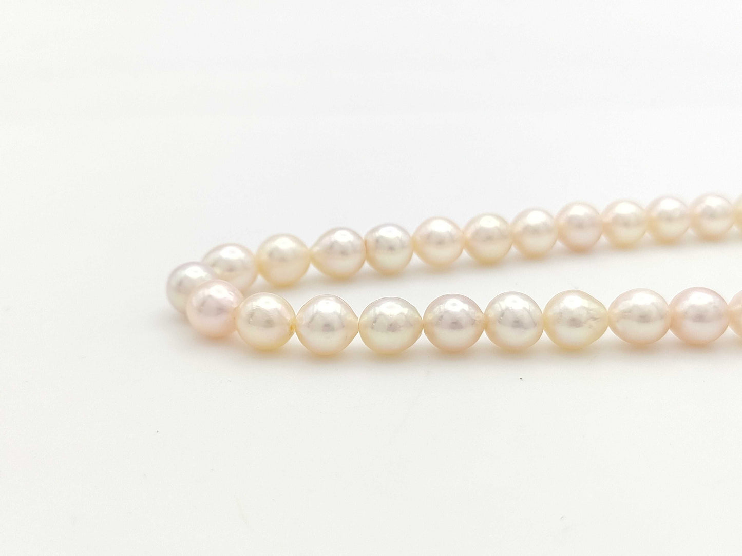 Pearl diameter approximately 6.6mm-6.9mm, Sterling Silver, 25.2g, Necklace 
