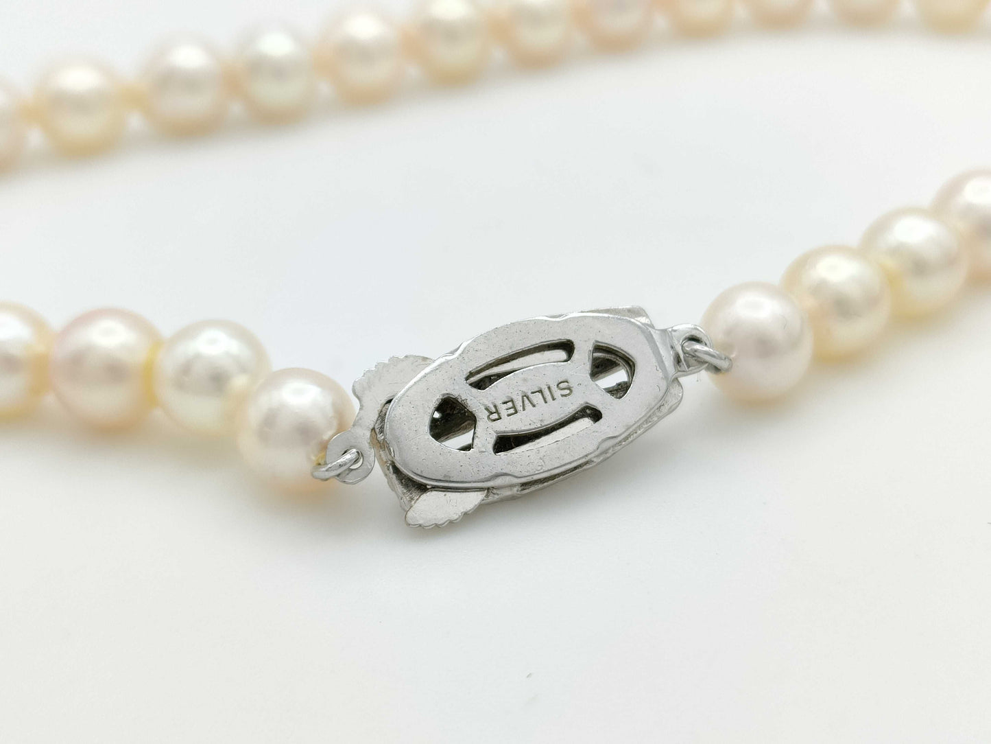 Pearl diameter approximately 6.6mm-6.9mm, Sterling Silver, 25.2g, Necklace 